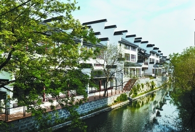 南京十里秦淮西五华里景观带现美景图