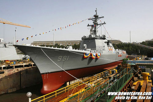 韩国宙斯盾驱逐舰图片