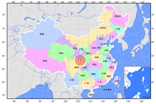 甘肅隴南陝西漢中交界凌晨發生5.5級地震(圖)