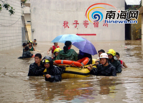 海南消防:抗洪出警1255人次 疏散群众4137人