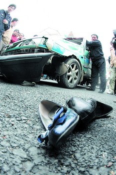 这是车祸现场.石祯专 摄