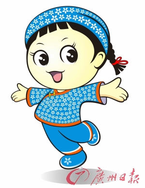 客家"阿妹"恭候客属乡亲