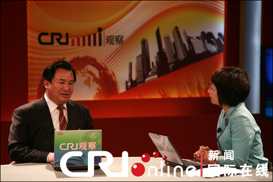 拉萨市长多吉次珠做客国际台组图