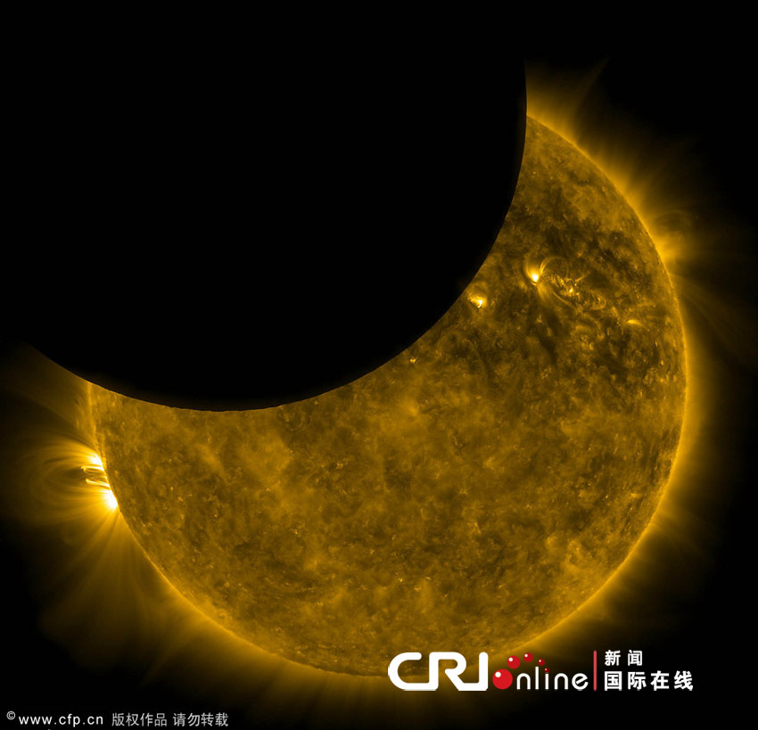 美国宇航局sdo探测器在太空中拍到日食高清组图