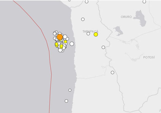 智利過去一個月內已發生100多次地震數次超60級組圖
