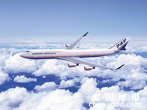 波音747机型(图片来源:出国地带)