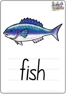英语学习卡片fish