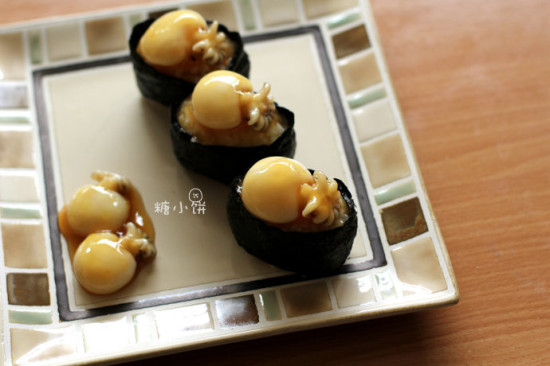 心都萌化了q弹墨鱼仔寿司