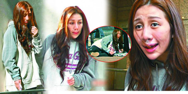 何超盈呆坐闹市 鼻留白色粉末疑吸毒