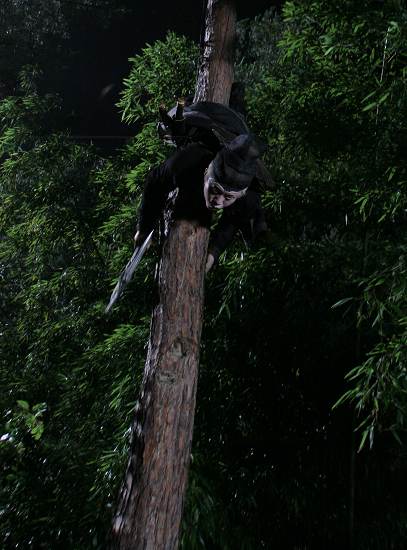 邓超《狄仁杰》化身空中飞人 上演倒挂金钟(图)