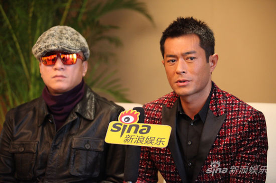 孙红雷与古天乐新浪娱乐讯 11月11日,电影《毒战》在京举行发布会