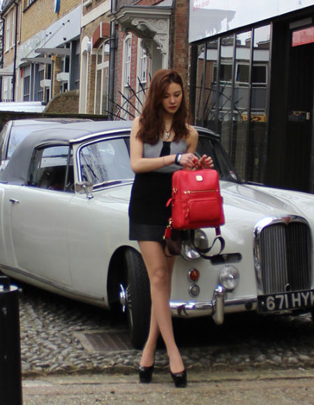 车艺莲写真拍摄现场照充满伦敦风情(图)