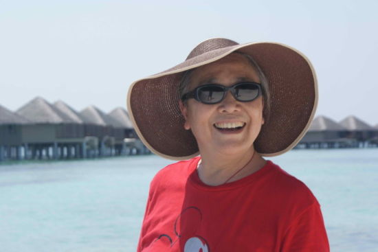 张志彤大妈忙中偷闲游马尔代夫图