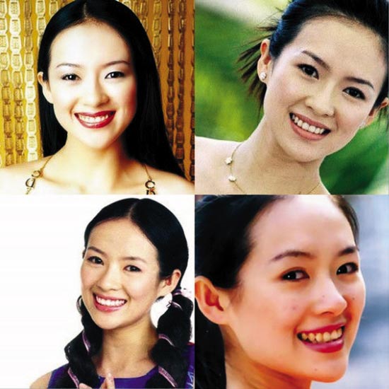 图文:大明星爱摆小动作--章子怡笑露八齿