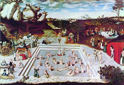 古罗马浴场油画图片