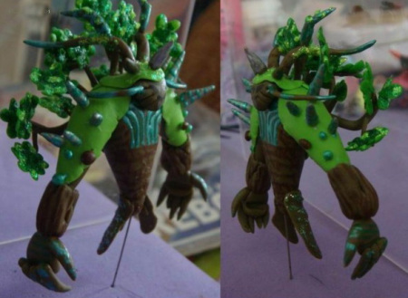 强赞aion火精灵地精灵玩家原创手捏公仔