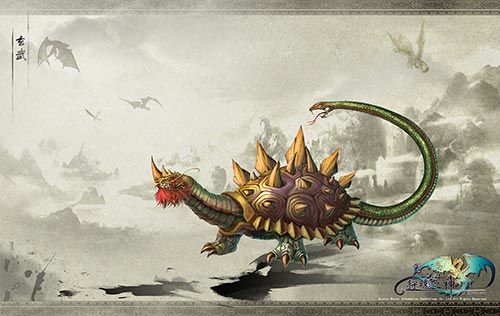 玄龟属于巴西龟的变种,并无《山海经》中写的如此怪异.