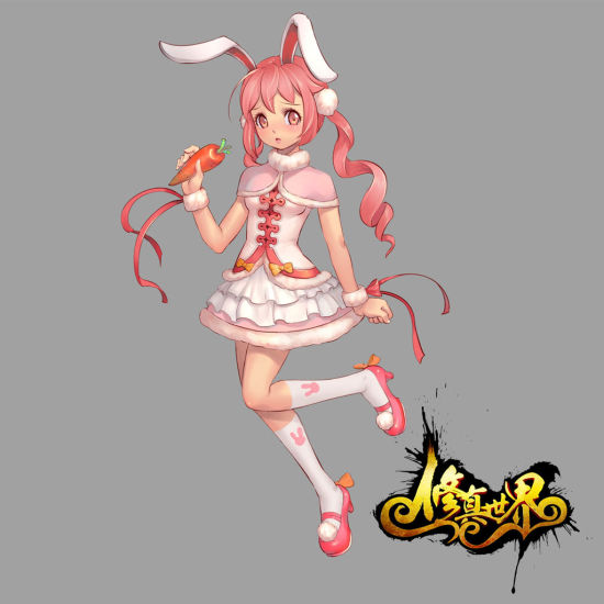 《修真世界》宠物原画—兔子人类形态