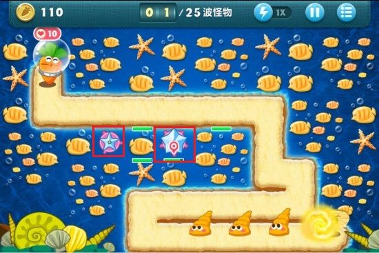 巧清道具保卫萝卜深海第1314关金萝卜攻略