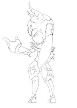 白描圣斗士q版人物可爱出击拉扯眼球