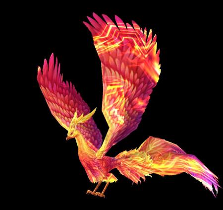 火凤燎原,直飞冲天,在凤凰的光辉下,创世的土地一片明亮.