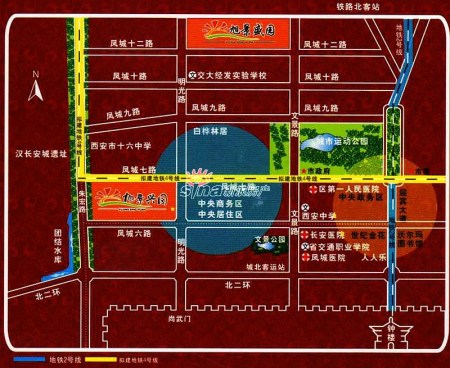 图为 旭景兴园区位图