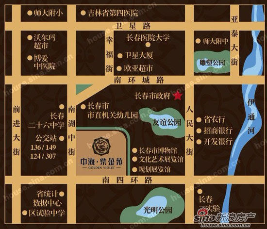 图为 中海紫金苑区域位置图