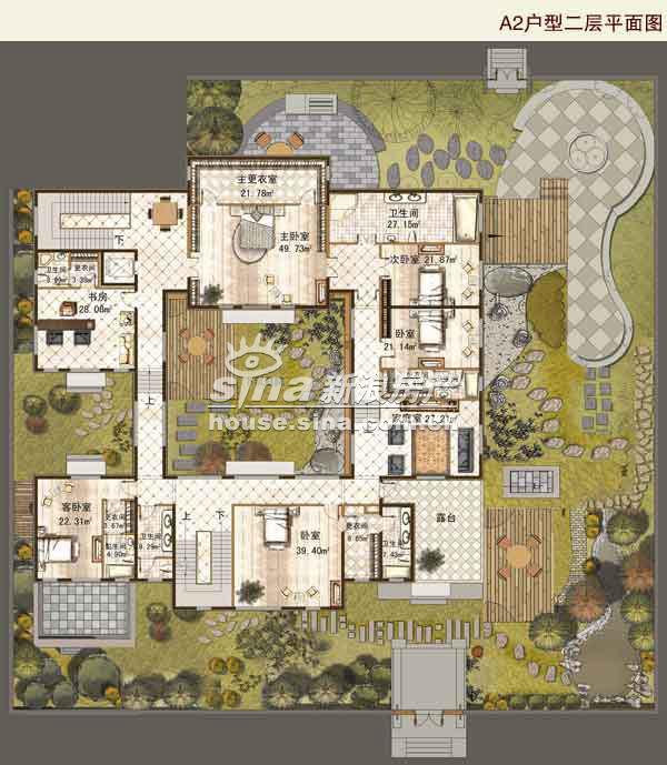 观唐中式宅院 户型展示