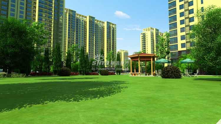 雍景四季 实景图 草地效果图