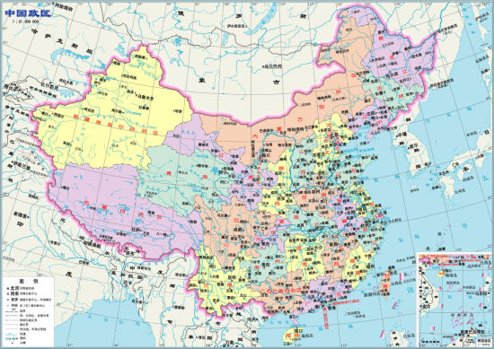 张旗)现行出版的中国地图,都主要突出了陆地面积,而把南海疆域缩小