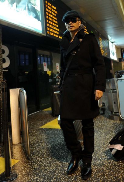 2012秋冬米兰男装周,张涵予作为ports嘉宾现身米兰机场,ports-eyewear