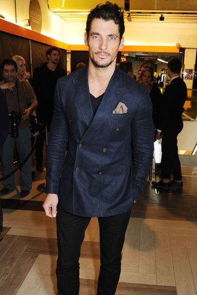 出席2013秋冬伦敦男装周启动活动的英国男模david gandy