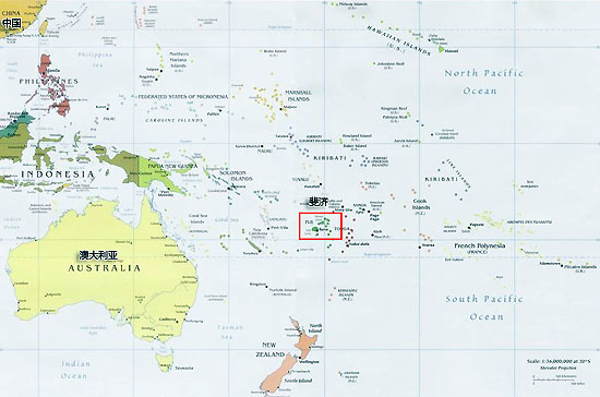 斐济地理位置
