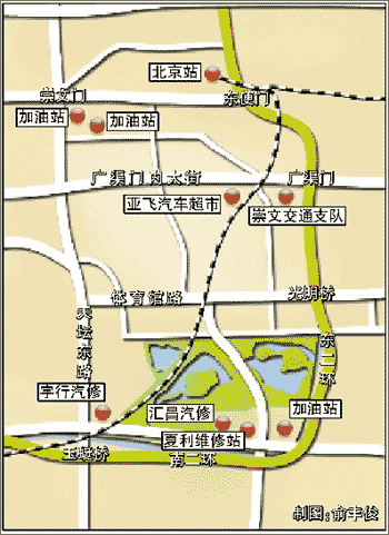 原北京崇文区地图图片