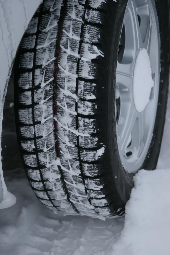 图为普利司通雪地胎实际使用情况