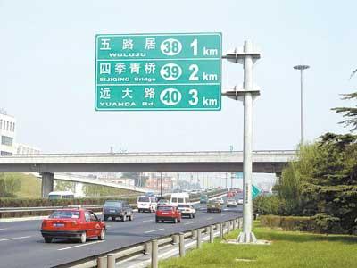 北京路标指示牌图解图片