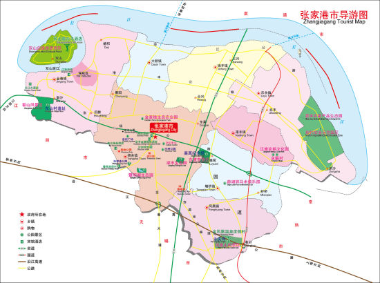张家港市乡镇地图图片