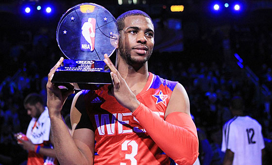 nba全明星赛西部三连胜 保罗首夺mvp