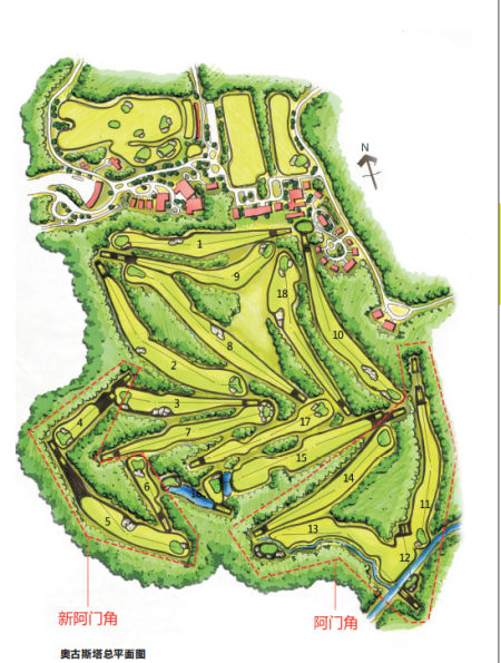 高尔夫球场手绘图图片