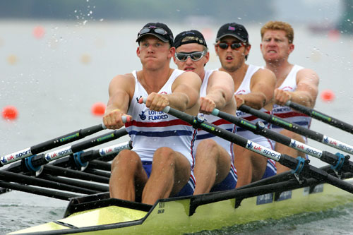 资料图片-世界赛艇锦标赛 英国男子四人双桨无舵手
