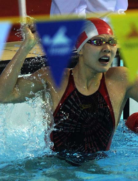 当日,2008年全国游泳冠军赛暨奥运选拔赛在浙江省绍兴市游泳健身中心