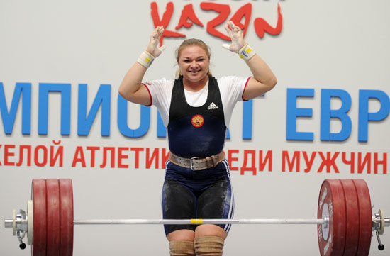 图为卡什丽娜在比赛中