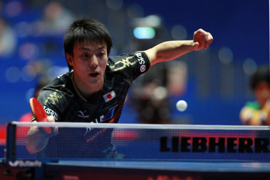 图文-世乒赛男团日本3-0克罗地亚 丹羽孝希回球