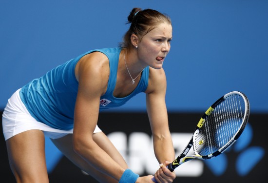 图文澳网女单第三轮萨芬娜晋级萨芬娜严阵以待