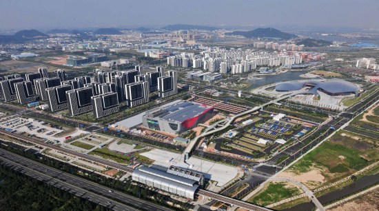 图文-鸟瞰广州亚运城美景 广州亚运城静待开城